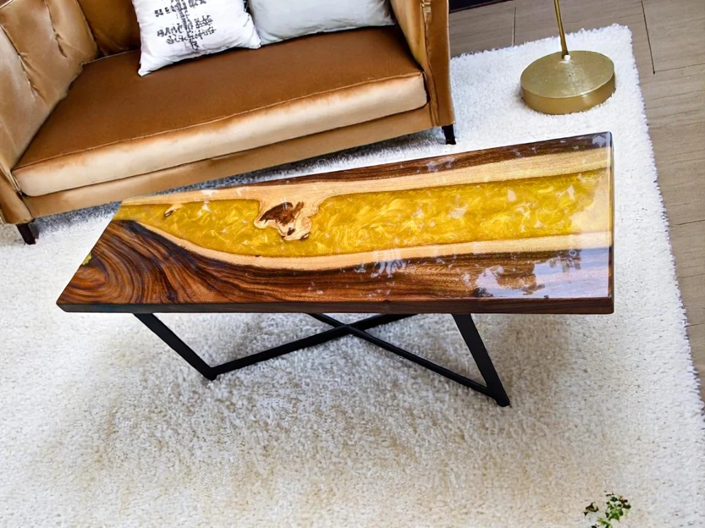Yellow Epoxy Living Room Side Table – Shop Custom Creations!